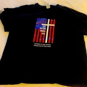 “ONE NATION UNDER GOD”,  XL, 100% preshrunk cotton by Delta pro weight